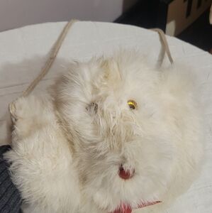 Beyond Vintage Kleenex Scotties Little Softie Childs Hand Muff/ Real Fur